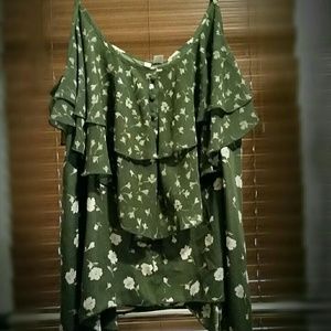 LC Lauren Conrad Ruffled Camisole sz XL